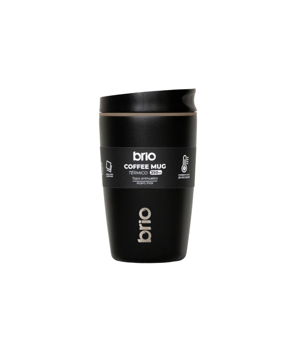Vaso Térmico brio Café Jarra Mug 350ml Acero Inoxidable - Negro 