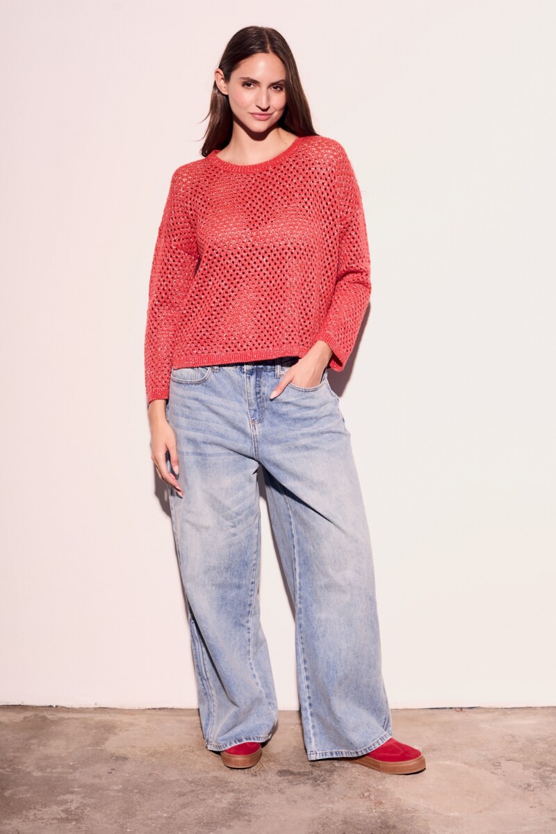 Sweater Lurex Rojo