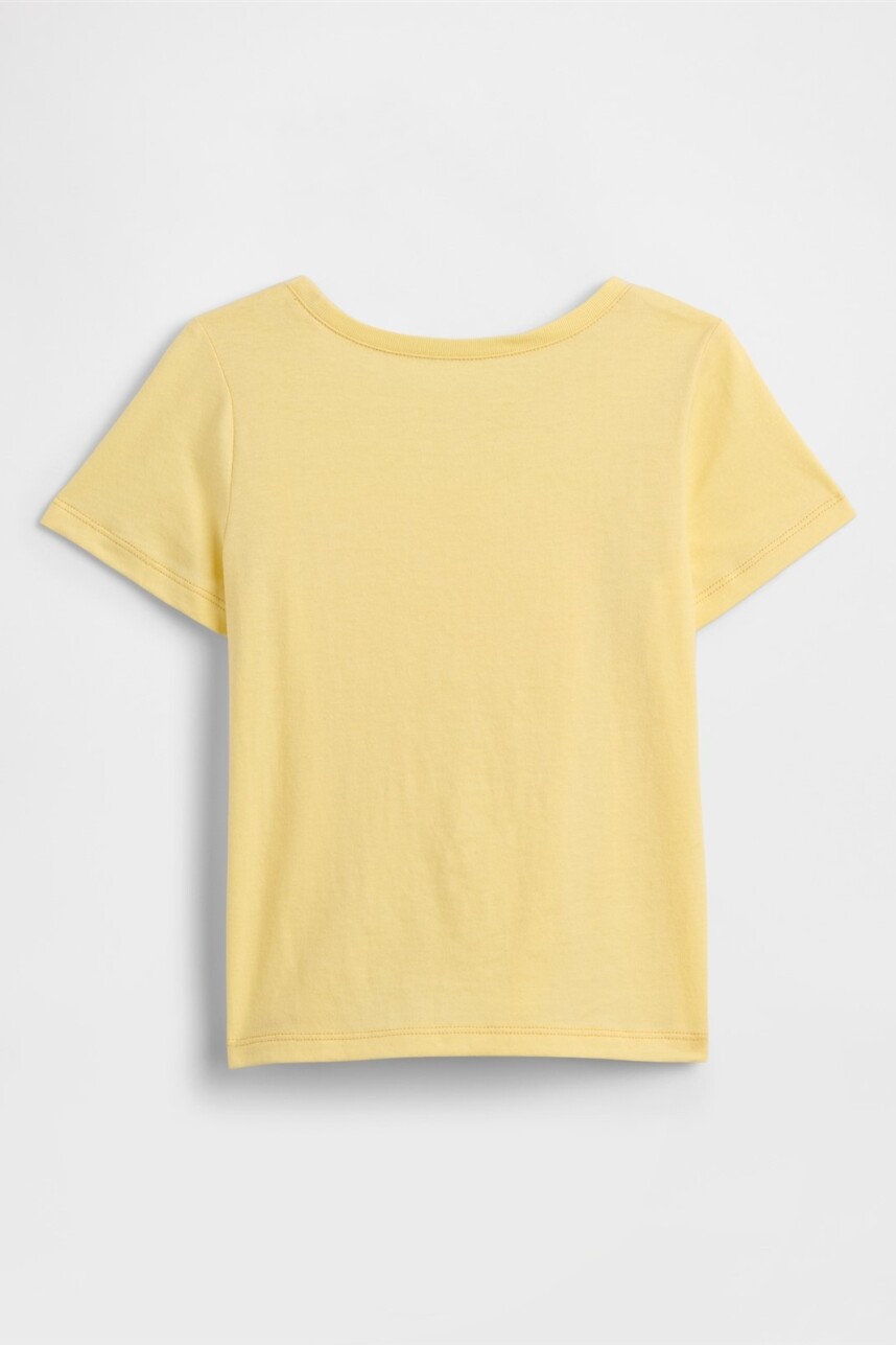 Remera Logo Gap Manga Corta Toddler Niña Spring Yellow