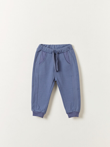 Pantalón deportivo con textura Azul