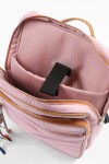 Mochila porta laptop color block lila