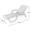 Silla Reposera Tipo Cama Asoleadora Rimax Arrecife Silla Reposera Tipo Cama Asoleadora Rimax Arrecife