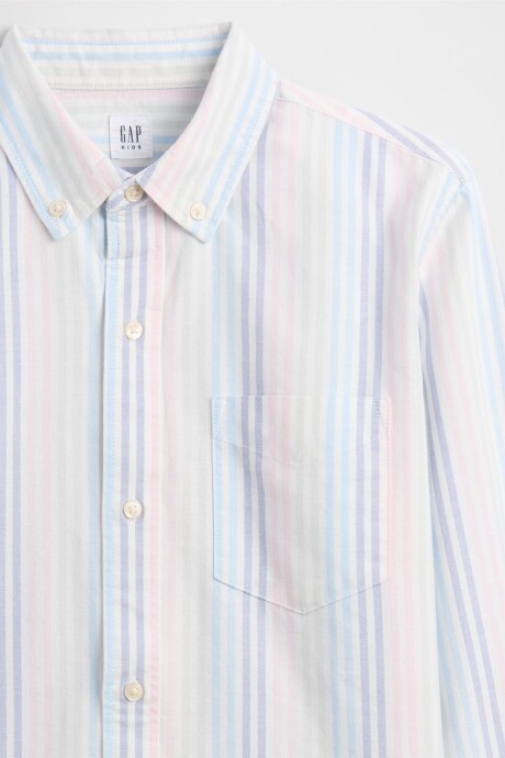 Camisa Oxford Niño New Off White Stripe