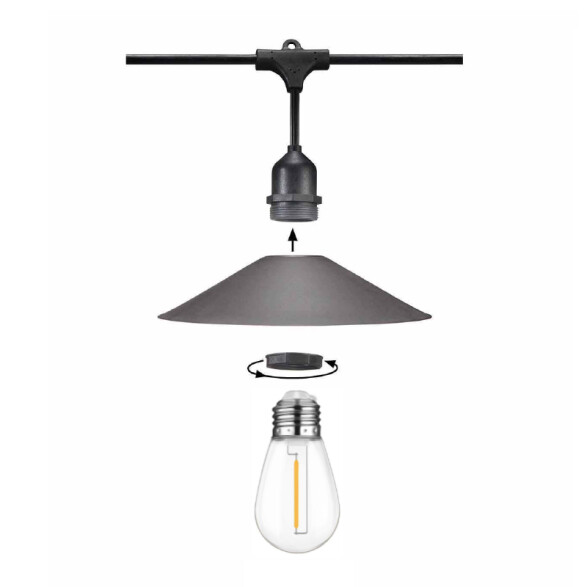 Guirnalda IP55 14m 15 lámparas cálidas 1500Lm IX3814
