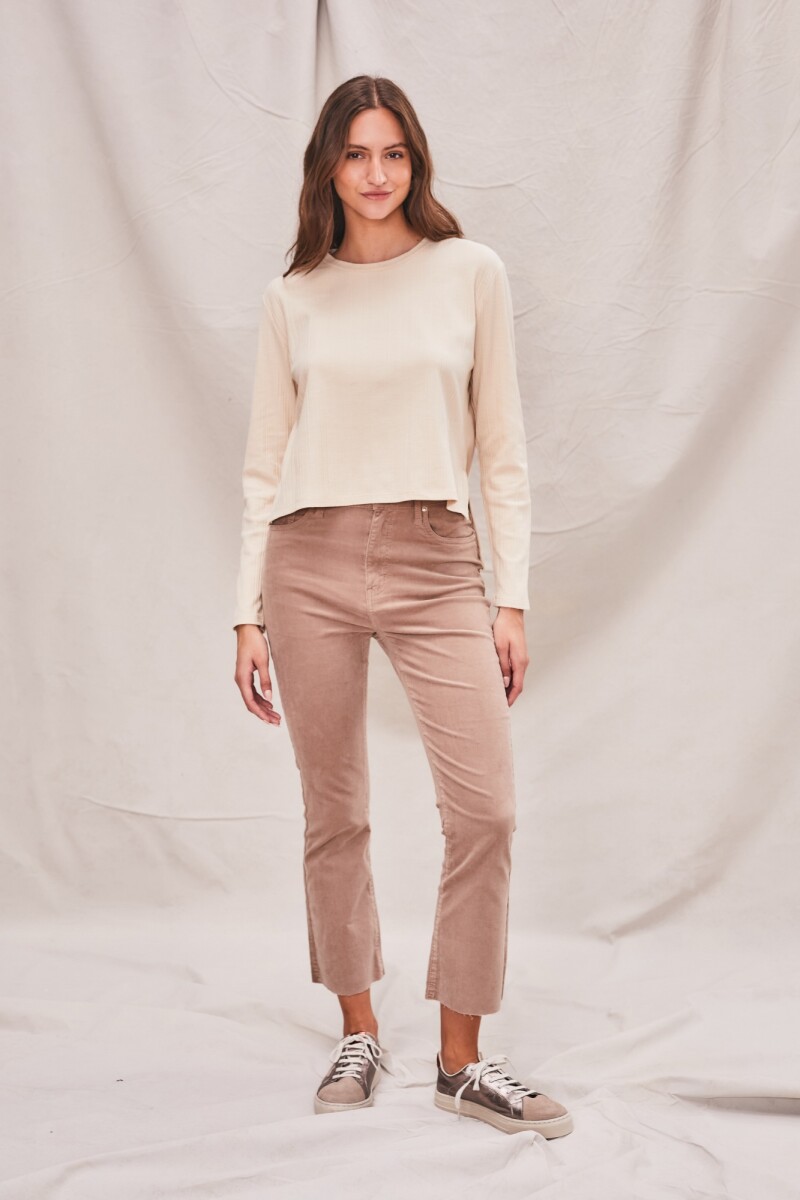 Remera Algodón Texturado Nácar