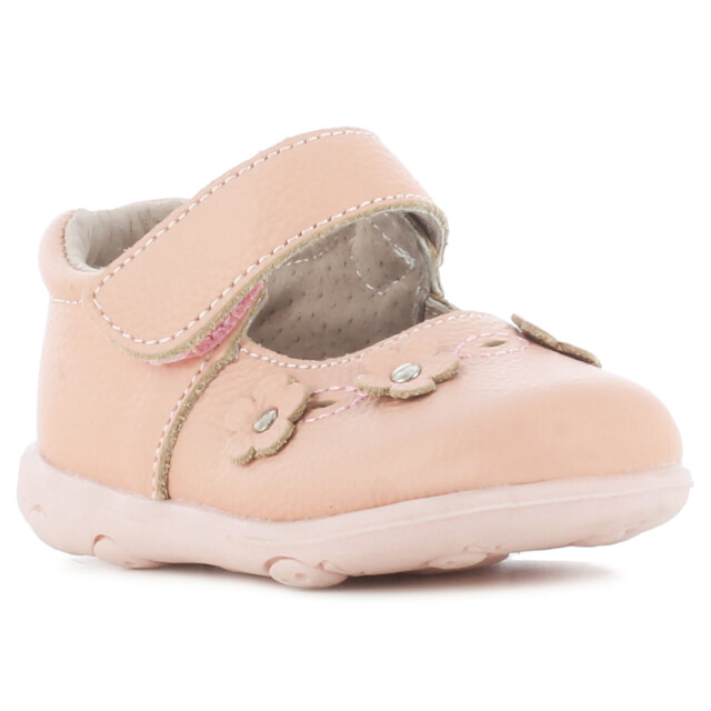 Zapatos de Niña MINI Miss Carol NEBULA con velcro y flores Rosado