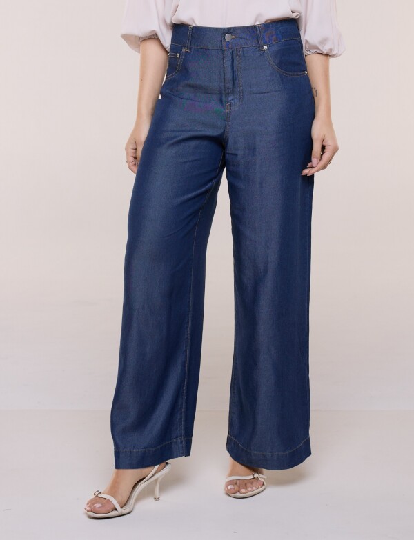 Pantalon Denim Wide Leg JEAN OSCURO