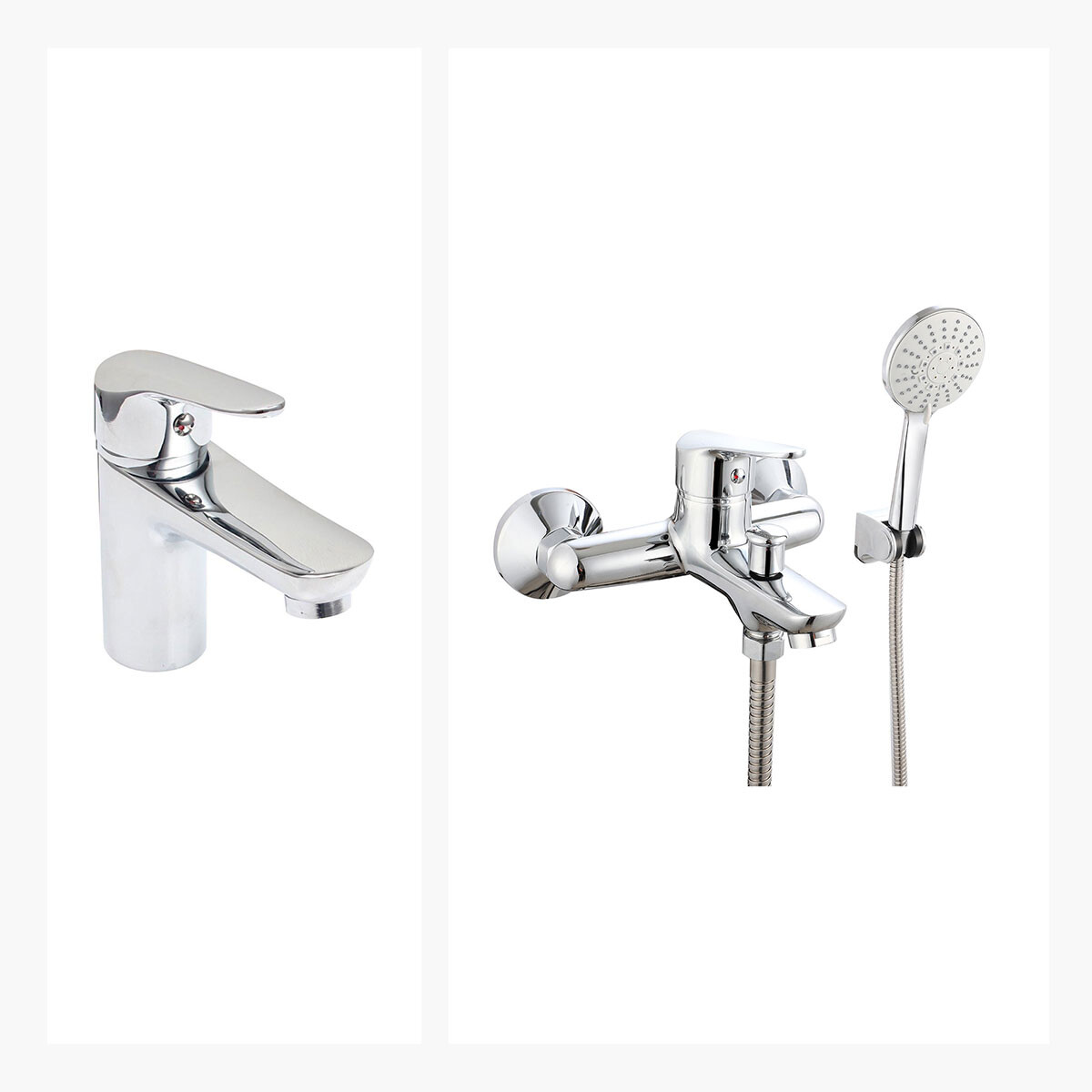 Grifería Bronce: Lavatorio Y Ducha Ext. C/flexible Y Tel. 