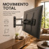 Soporte De Pared Movil Brazo Acero Tele Tv De 37-70" Brateck Color Negro