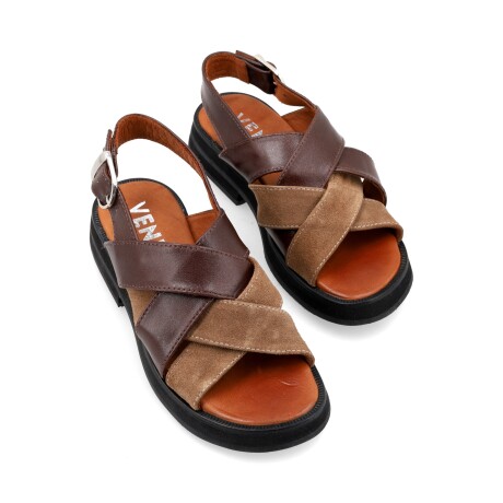 SANDALIAS VENET - CUERO LIBRIZZI MARRON