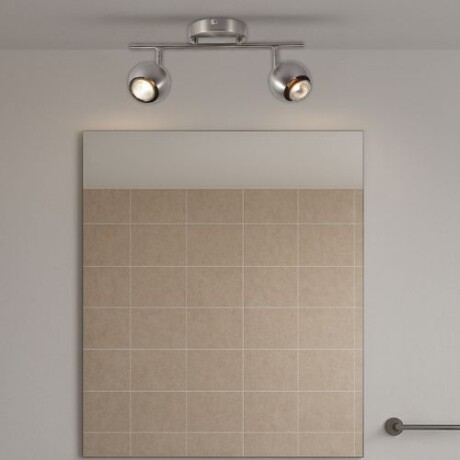 LUMINARIA DE ADOSAR GINA X2 Luminaria de Adosar Gina Doble Orientable Plateado