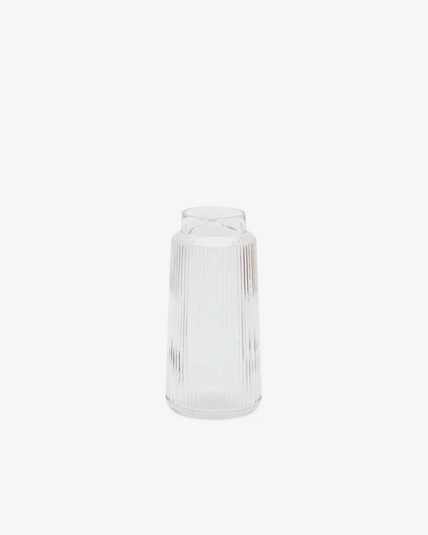 Jarrón Claudia de vidrio transparente 25 cm