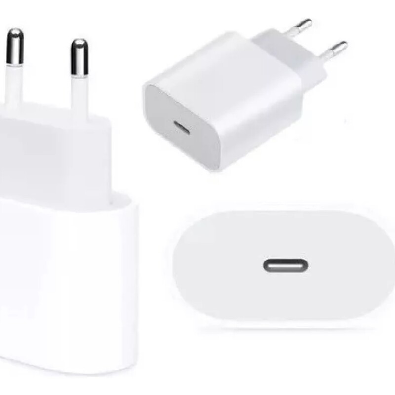 Ficha Adaptador Cargador Celular Usb-c20w Carga Rápida Sin Color