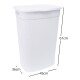 Cesto para ropa simil ratán con tapa 55 lts BLANCO