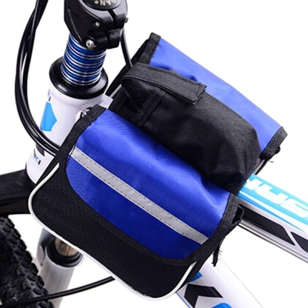 Alforja De Bici Bicicleta Bolso Impermeable Para Cuadro Variante Color Azul