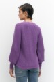 Cardigan con botones violeta