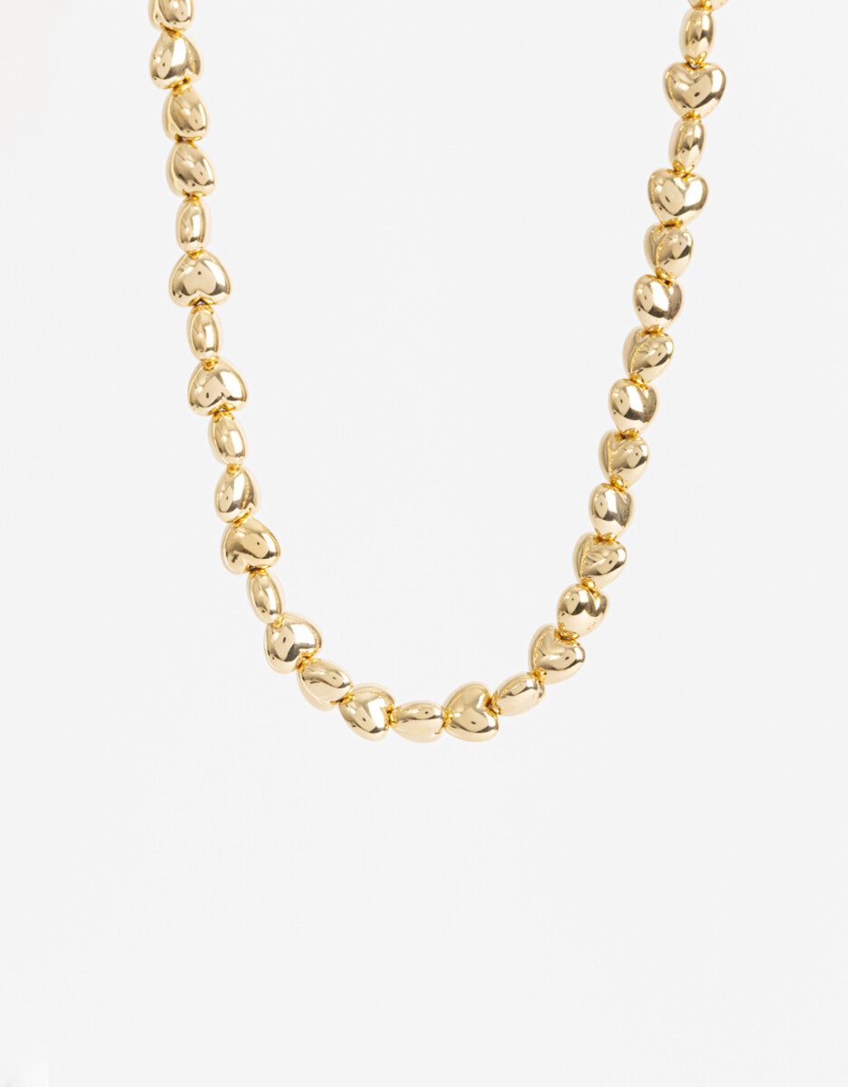 Collar Corto Corazones Metal Bold 