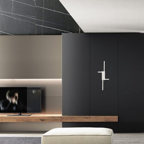 Aplique Led minimalista Diseño doble L 20W Cálido BLANCO