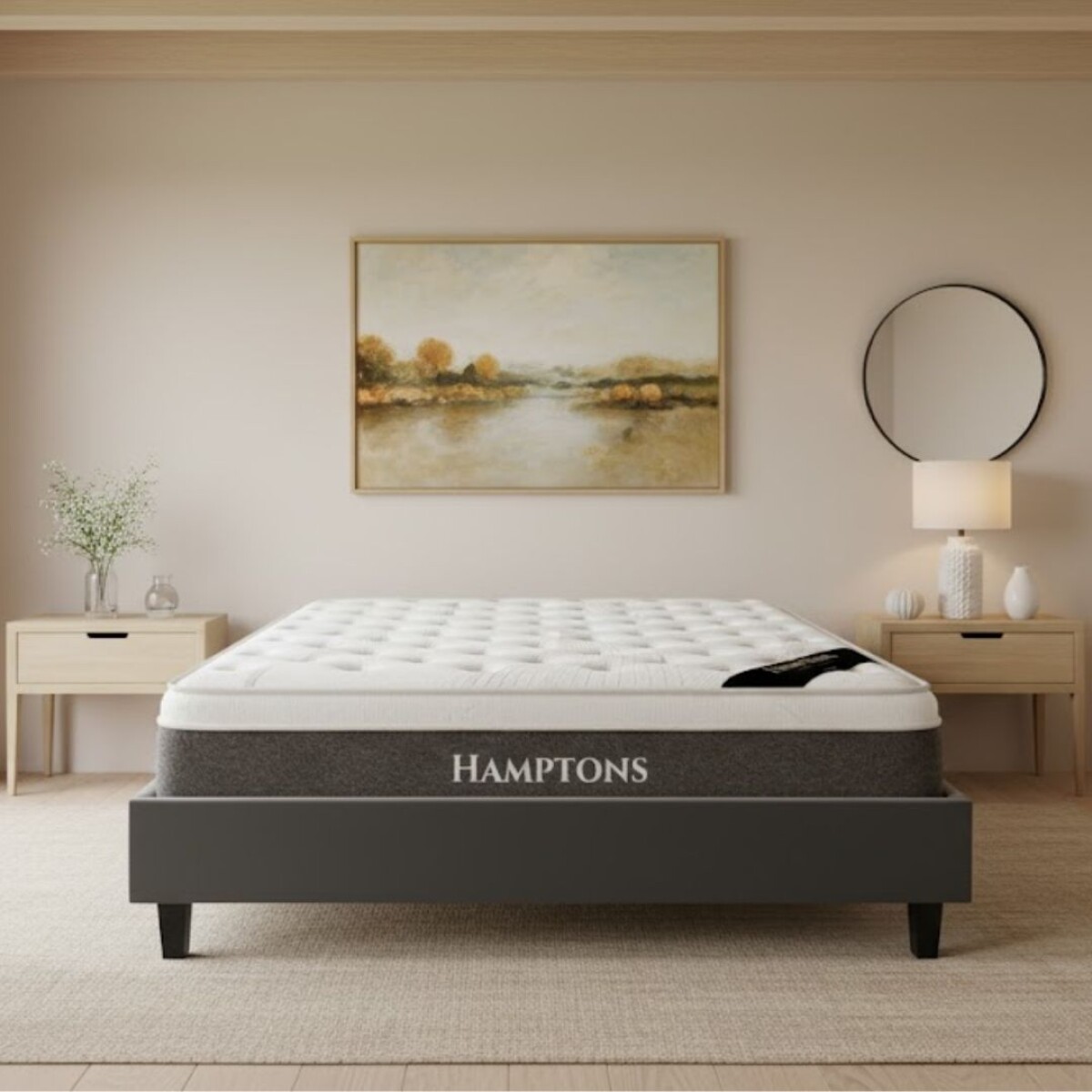 Sommier dos plazas Hamptons Hybrid Gold Con Respaldo 