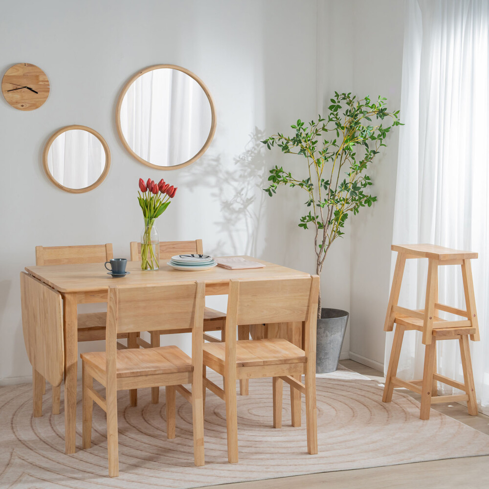 JUEGO DE COMEDOR 1+4 RUBBERWOOD HUNTER