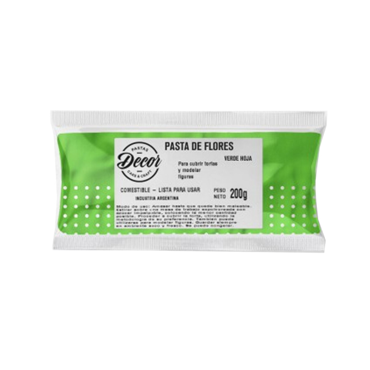 Pasta de Flores Verde Hoja 200 g 