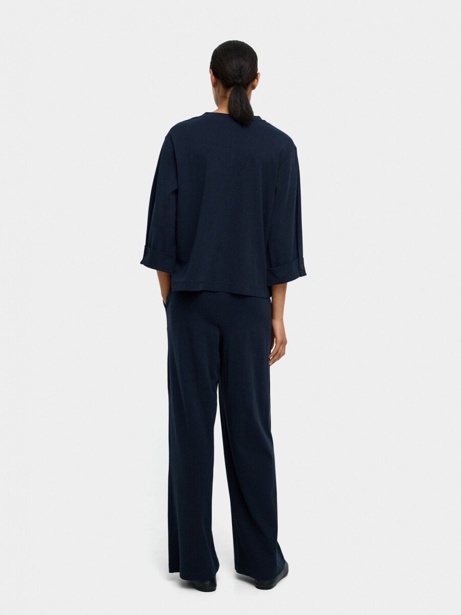 Top Con Escote En V azul-marino