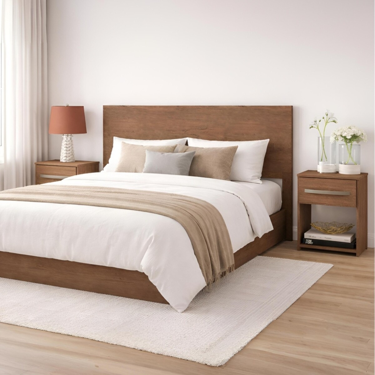 Respaldo de Sommier C/ 2 Mesas de Luz - MDP - DAKAR 