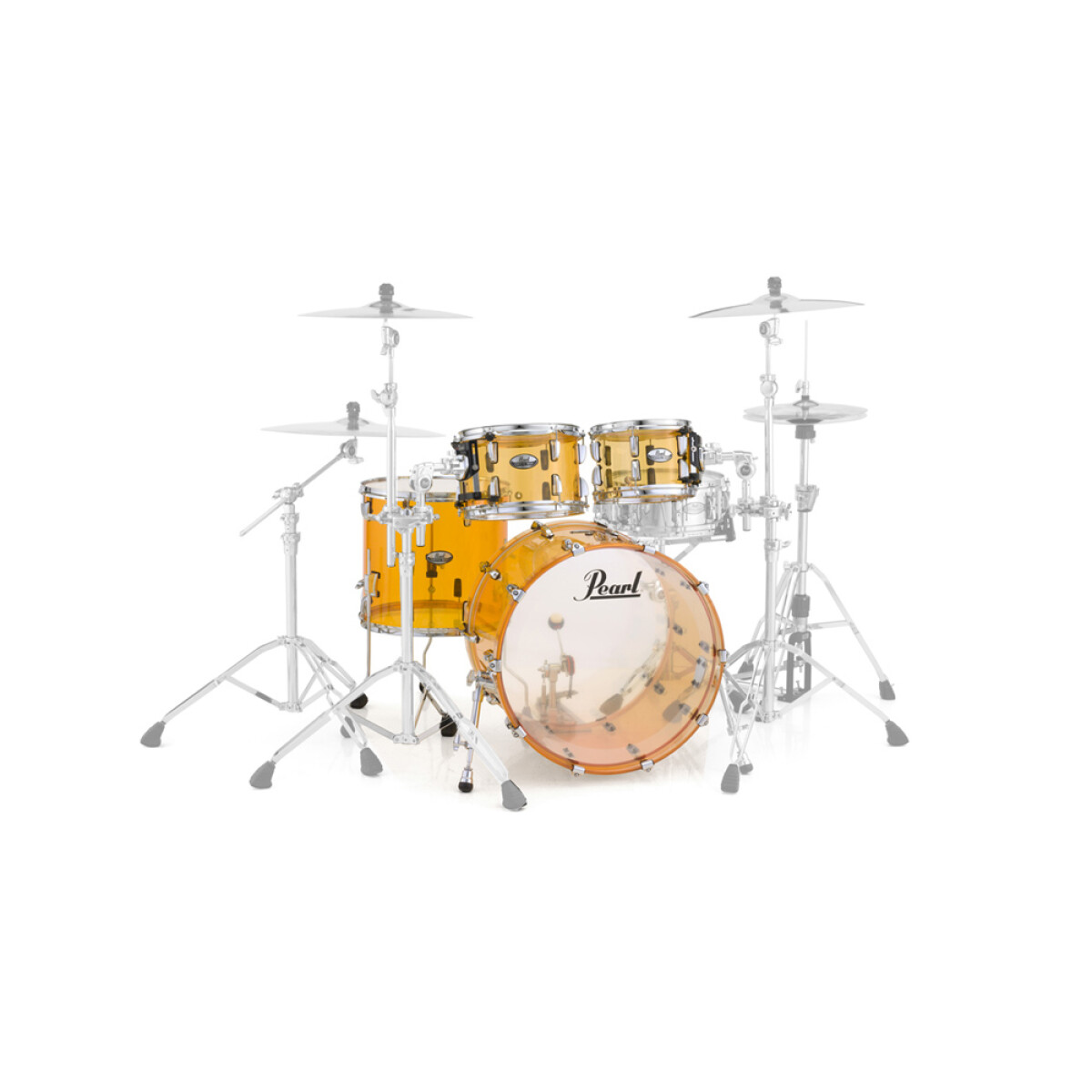 Batería Pearl Crystal Fusion 4c Tang 4 Cuerpos Sin Redoblante 