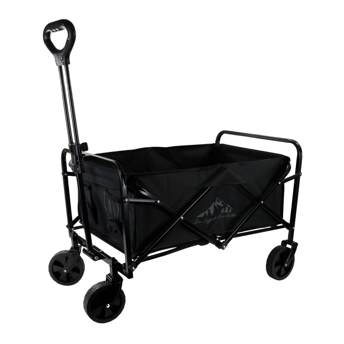 Carro plegable para camping negro 