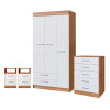 Juego De Dormitorio Ropero 3p + Cómoda 5c + 2 Mesas De Luz Juego De Dormitorio Ropero 3p + Cómoda 5c + 2 Mesas De Luz