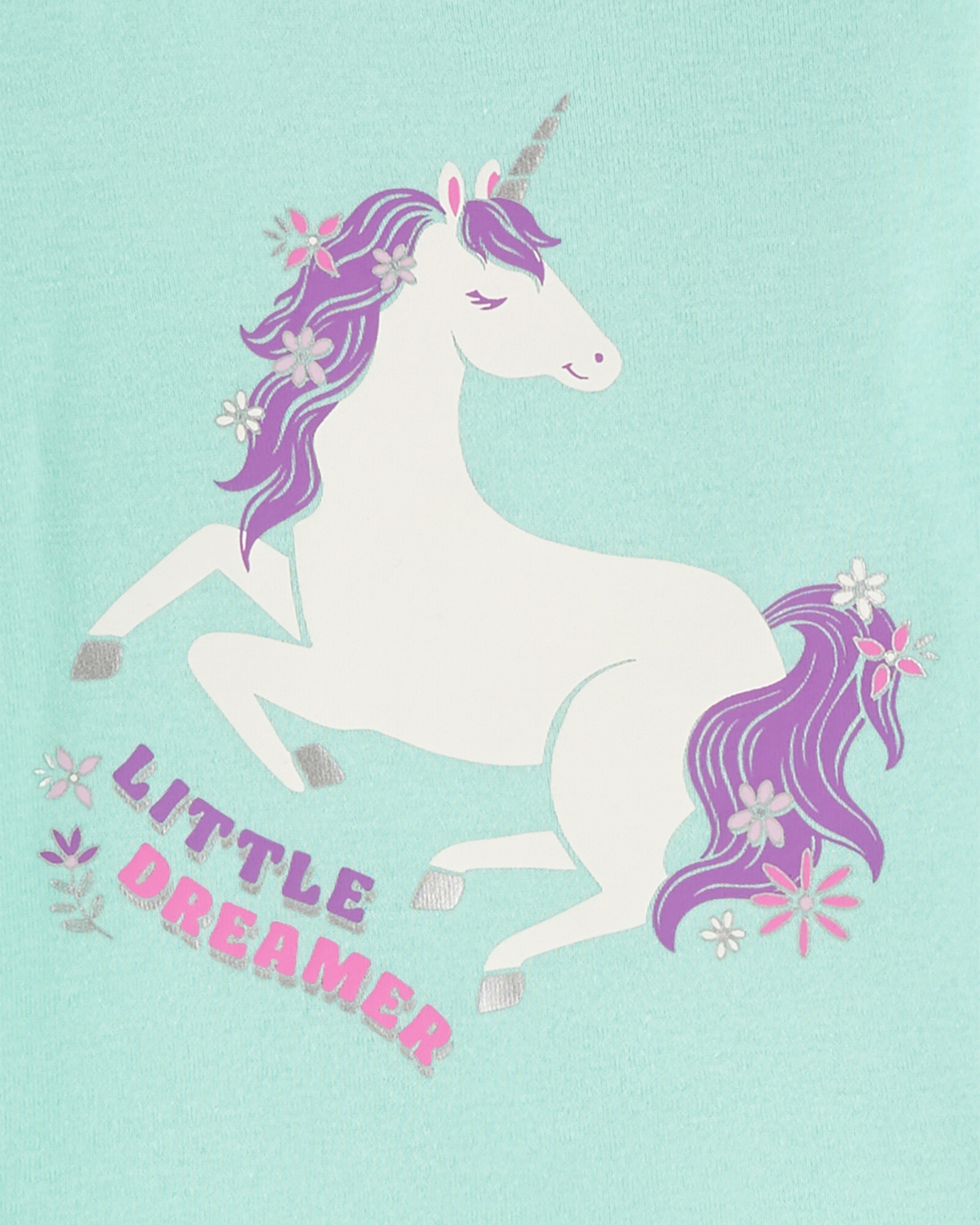 Pijama cuatro piezas de algodón, dos remeras y dos pantalones Sin color