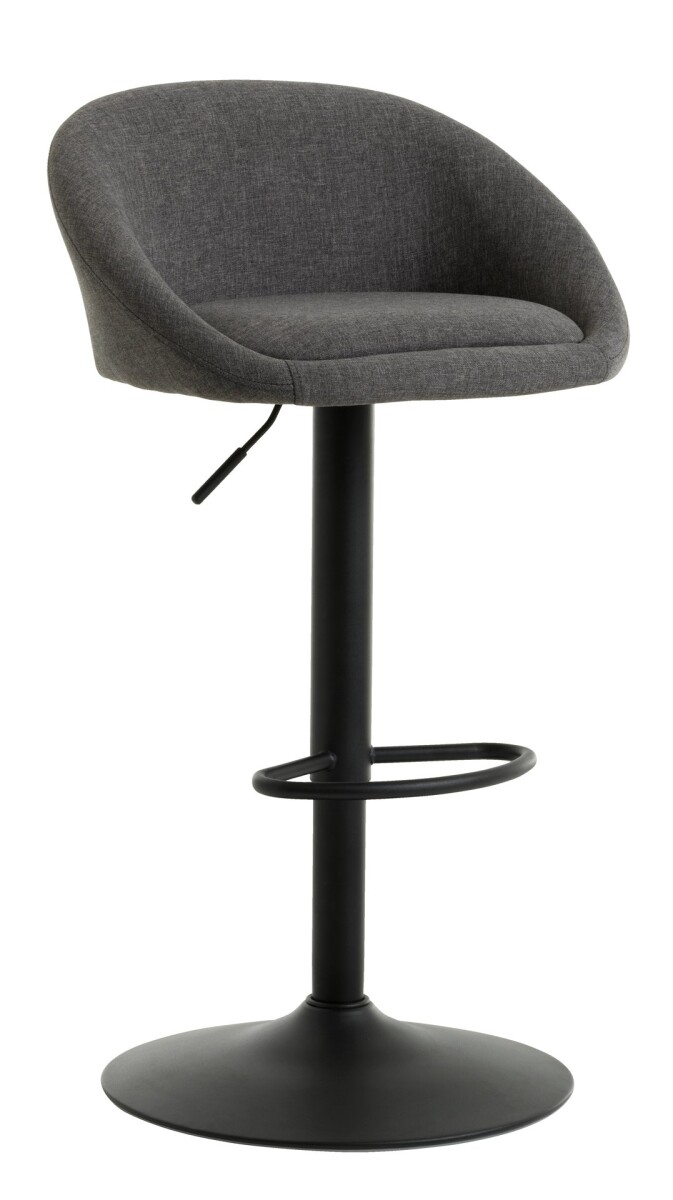 Taburete de bar TAULOV tela gris/negro 