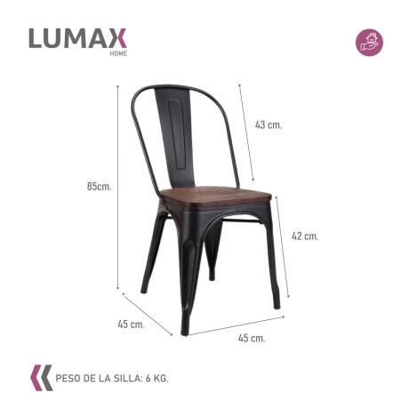Silla tolix Metálica vintage asiento en madera Silla tolix Metálica vintage asiento en madera