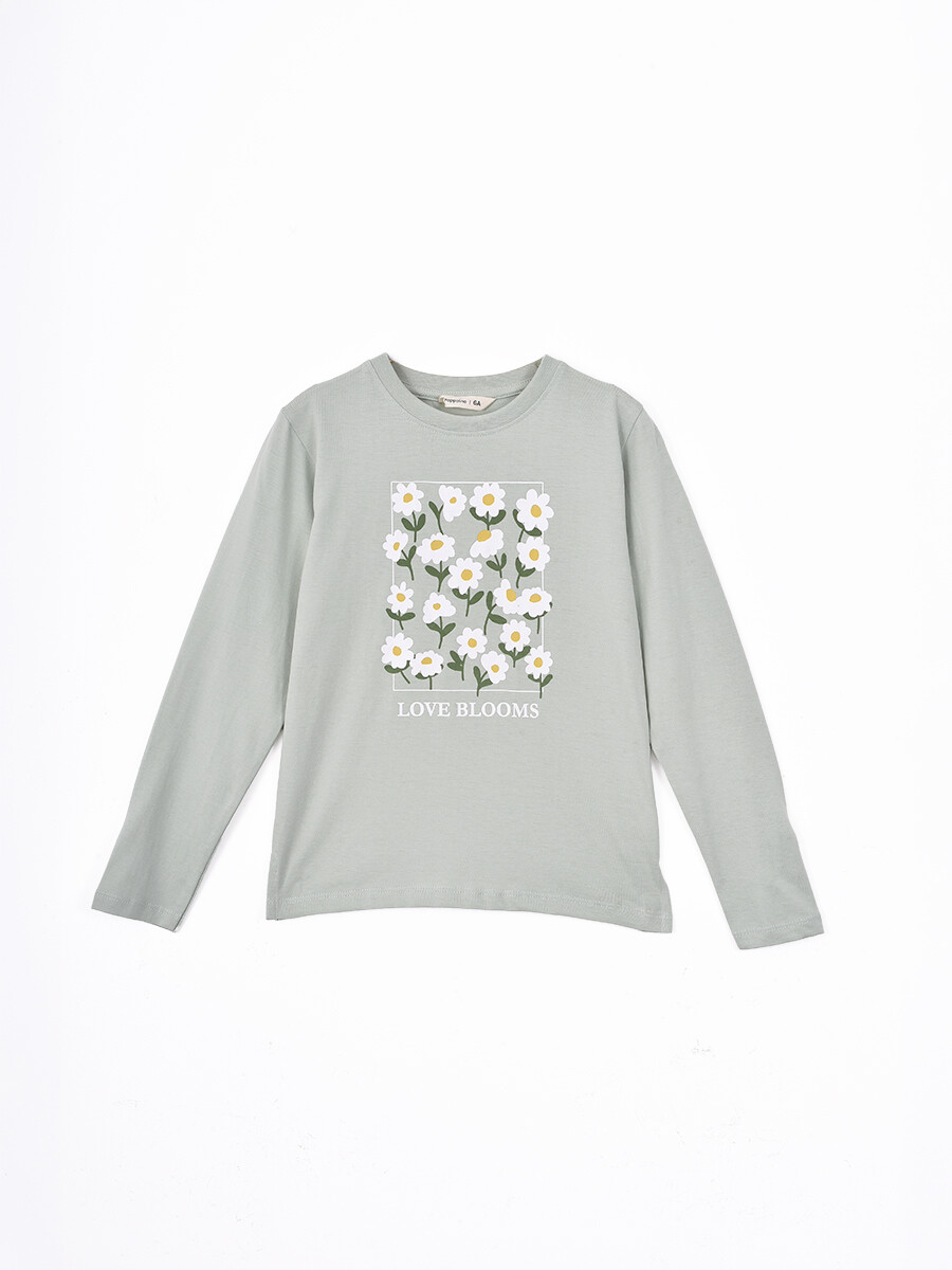 REMERA M/L POSITIVE - VERDE CLARO 