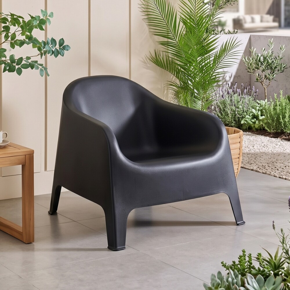 Sillón De Jardín Apilable - Skarpo Negro