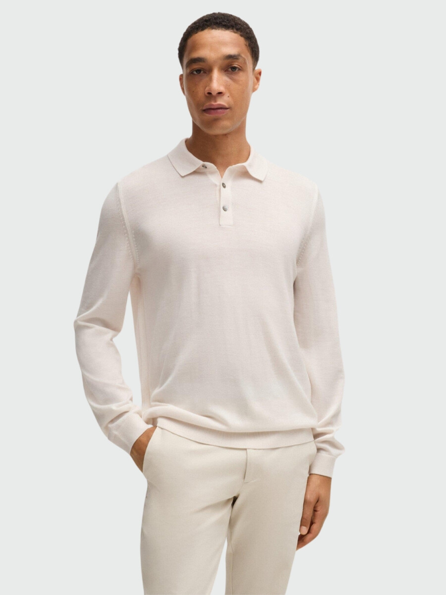 BOSS Polo de Punto Slim-Fit en Lana Merina 