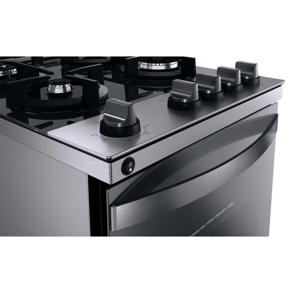 COCINA WHIRLPOOL GAS GRIS WFO4VBRRUW