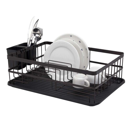 Escurridor Ac Bandeja/Cubiertera 40X30X14Cm Negro
