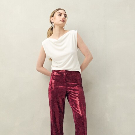 PANTALÓN BINDI Bordó Merlot