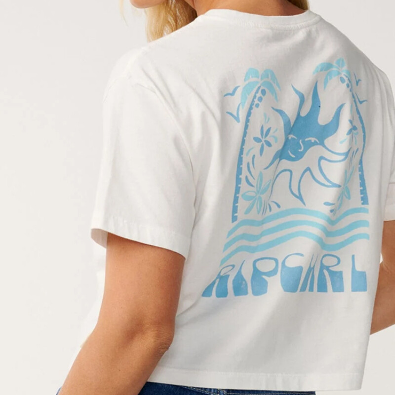 Remera Rip Curl Swell Crop - Blanco Remera Rip Curl Swell Crop - Blanco