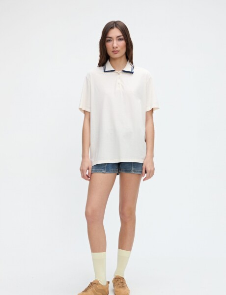 Remera polo Renata Off white