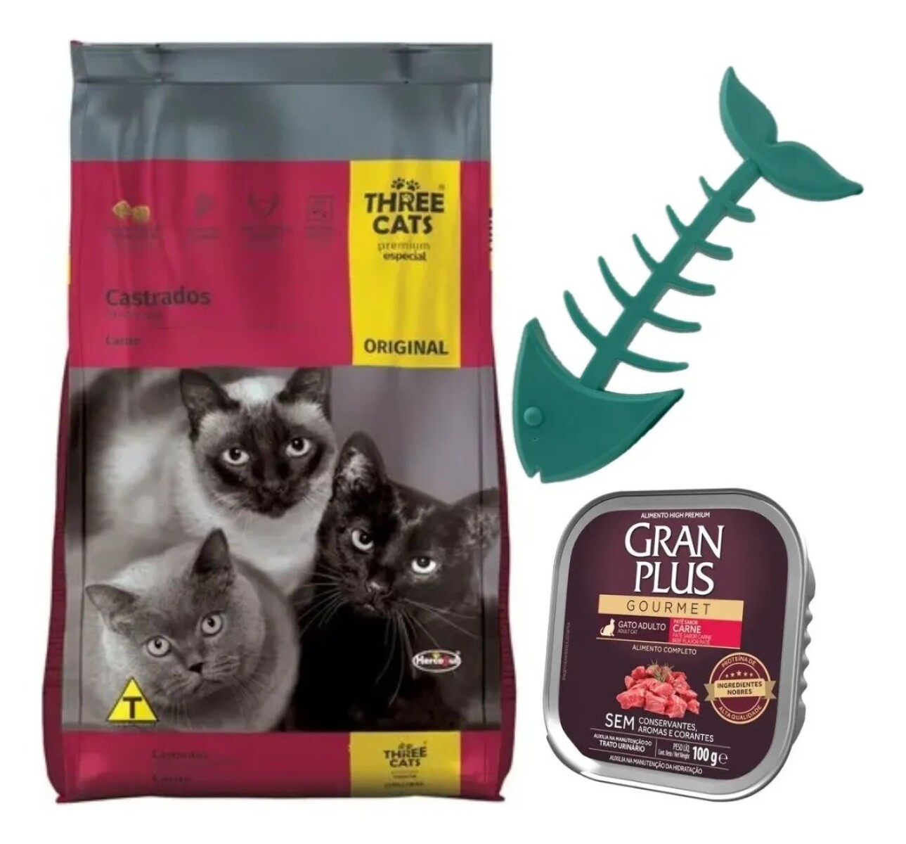 THREE CATS CASTRADOS - 15 KILOS + REGALOS 