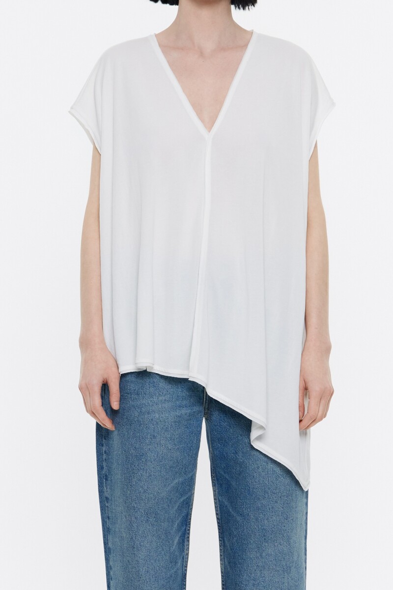 TOP LARGO OVERSIZE LAVADO Marfil