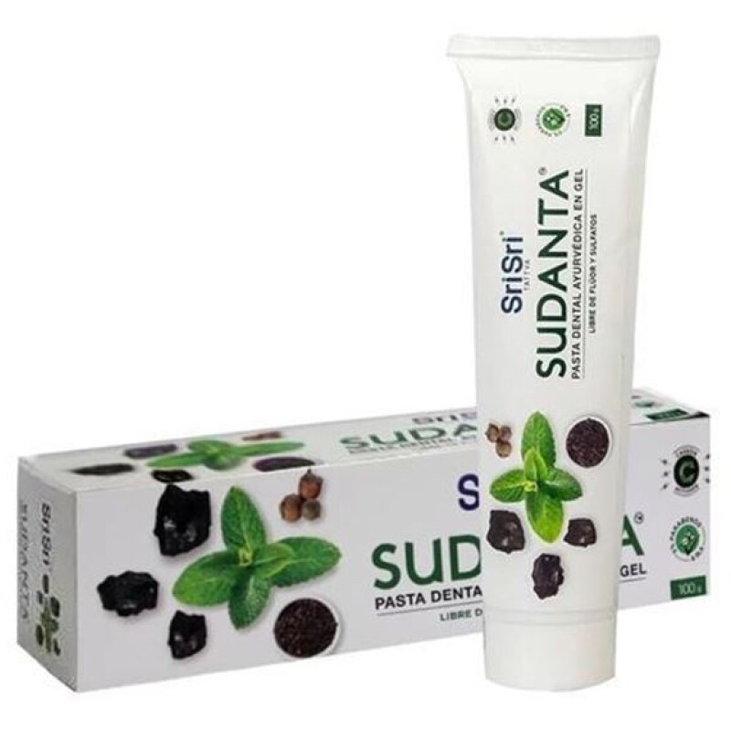 SUDANTA PASTA DENTAL AYURVÉDICA CARBON ACTIVADO 100 GR - SriSri SUDANTA PASTA DENTAL AYURVÉDICA CARBON ACTIVADO 100 GR - SriSri