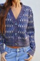 Cardigan Box Azul