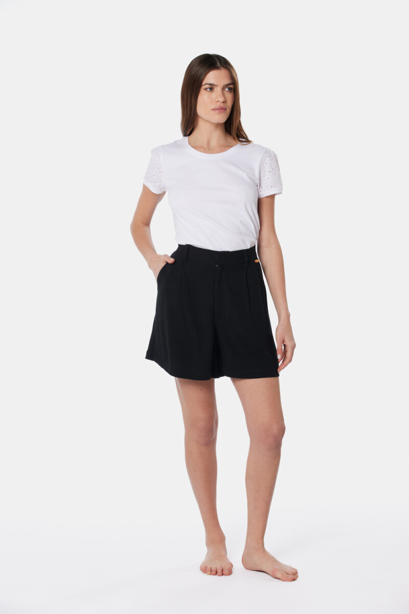 SHORT DE LINO - Negro 