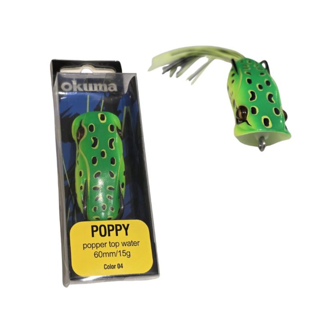 Señuelo Okuma Rana Anti Enganche Popper Poppy 60mm/15g - Verde 