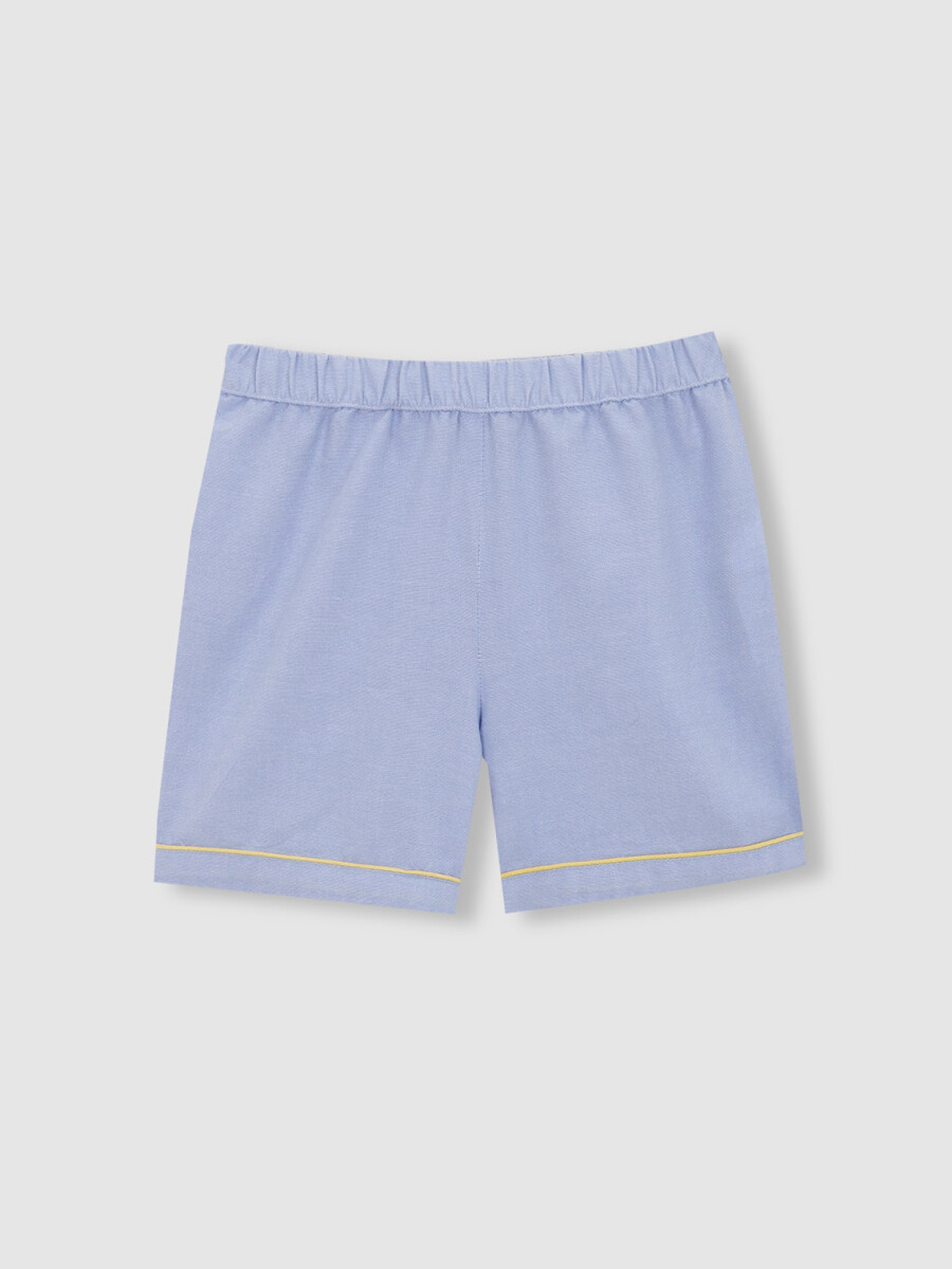 Pijama Azul Con Vivo Amarillos Azul Claro