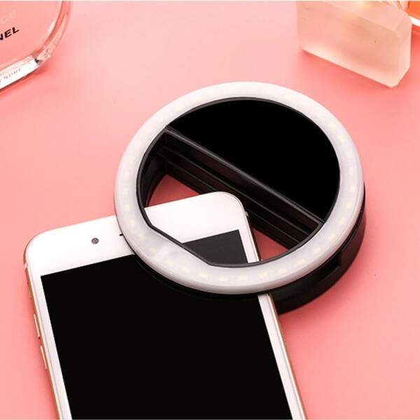 Flash Selfie Luz Para Celular Led iPhone Samsung LG Xiaomi variante color NEGRO