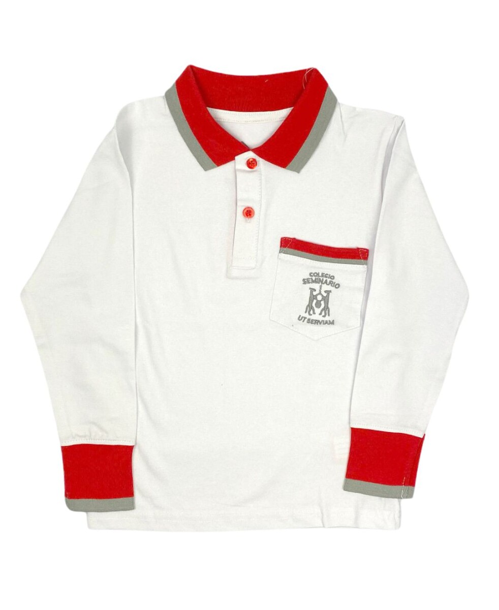 Remera Polo manga larga Colegio Seminario - Blanco 